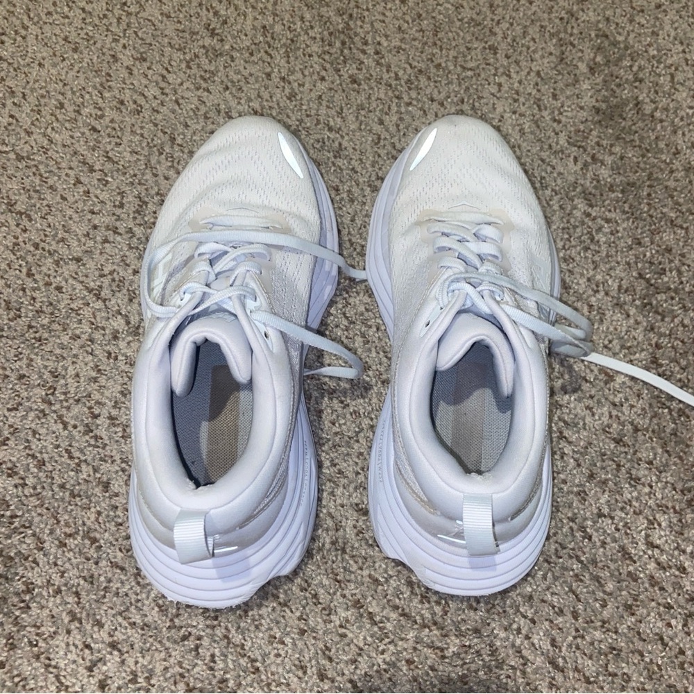 White Hoka Athletic Shoes